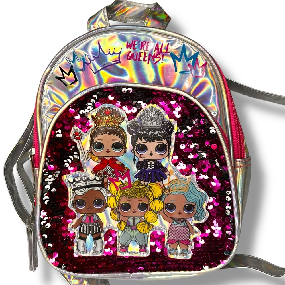 LOL Surprise OMG Magic Sequins Mini tiny Bling backpack EUC - Picture 1 of 7